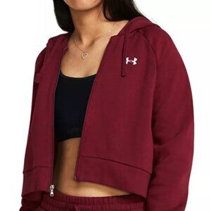 NEW WITH TAGS Under Armour Women's Fleece Cropped Zippered Hoodie
